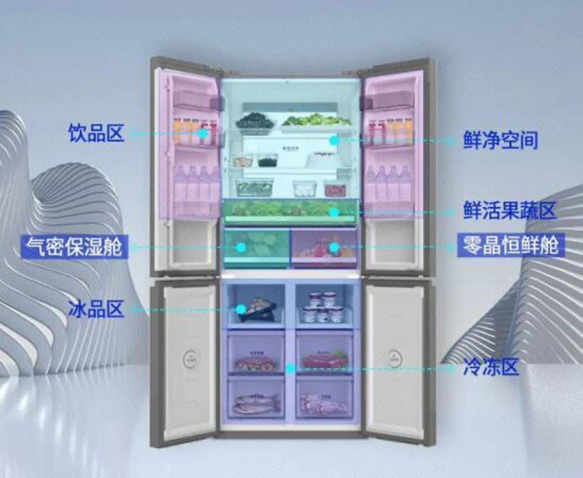 超大容量强劲冻力，澳柯玛520升十字门冰箱上热搜